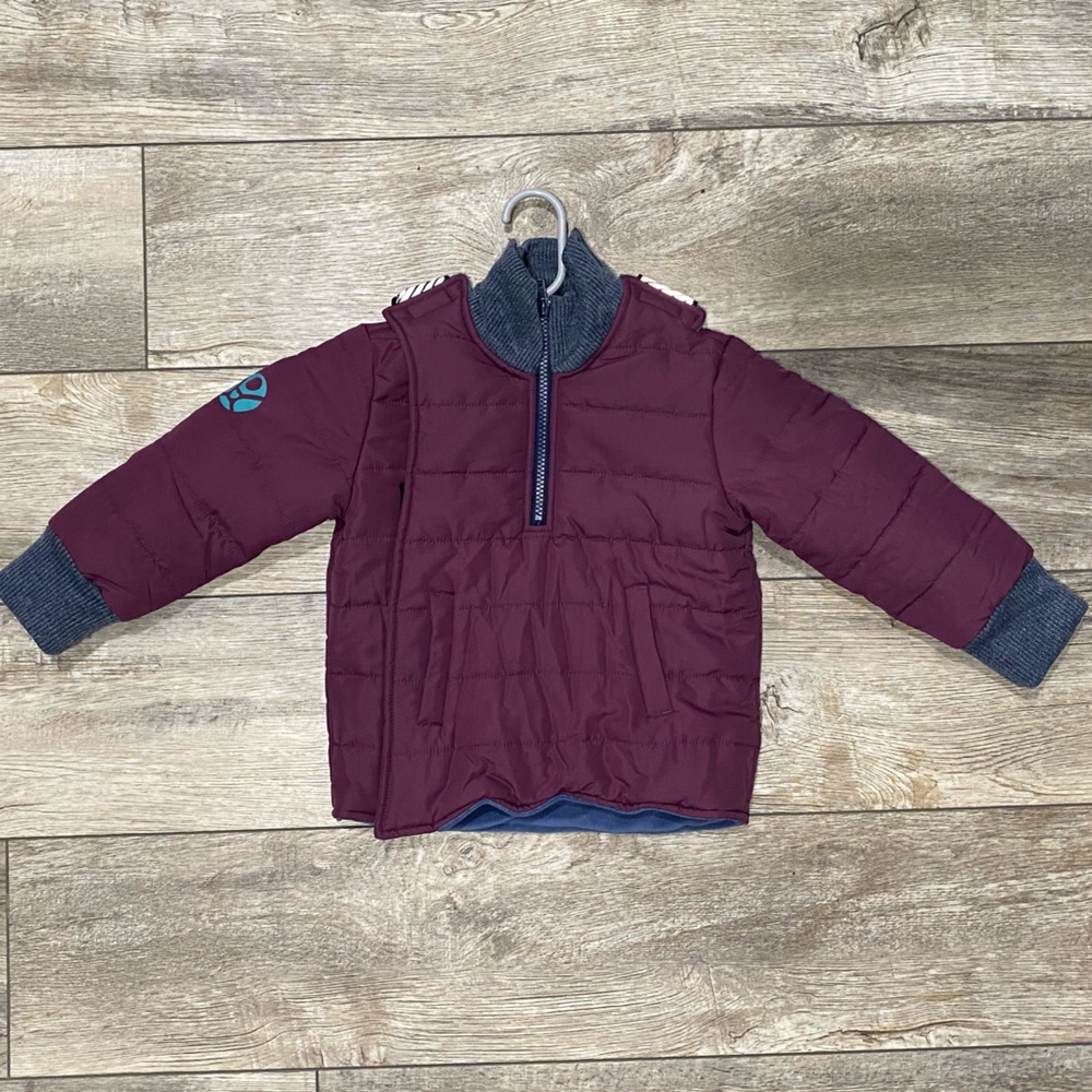 Buckle Maroon Jacket with Navy Interior